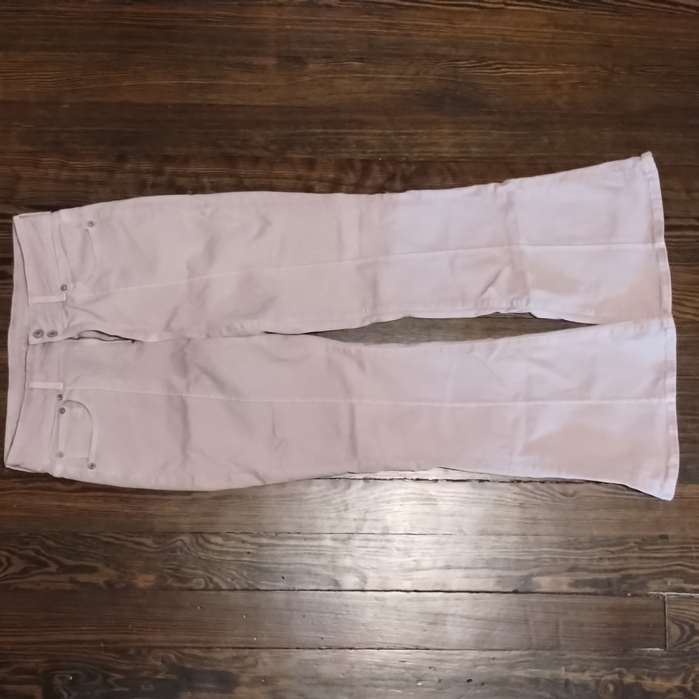 Light pink super high rise flare American eagle pants